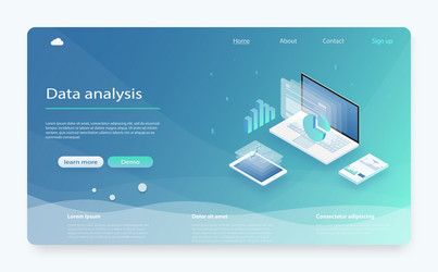 Data Analysis & Investment Concepts vector image