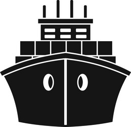 front container ship icon simple style vector image