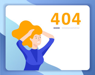 landing page templates error vector image