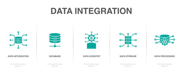 data integration database scientist vector image