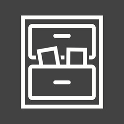 files in drawer vector image