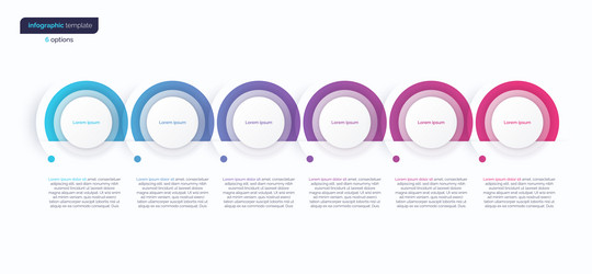 gradient minimalistic infographic template vector image