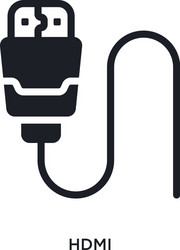 hdmi isolated icon simple element from electronic vector image