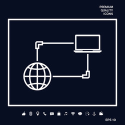 internet connection data exchange transfer vector image