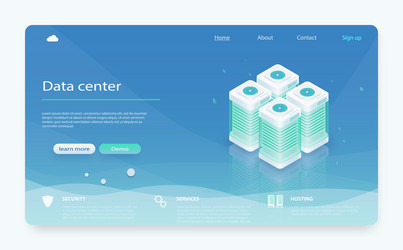 Modern Data Center Server Room vector image
