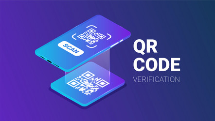QR Code Verification Service Banner vector image