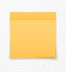 Sticky paper note with shadow effect blank color vector