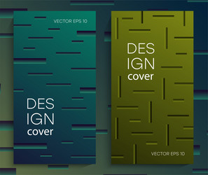 Abstract brochures with gradient lines 3d effect vector