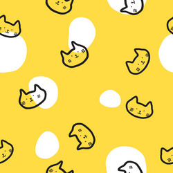 cat seamless pattern texture background vector image