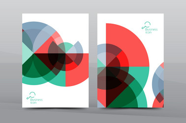 colorful annual report cover vector