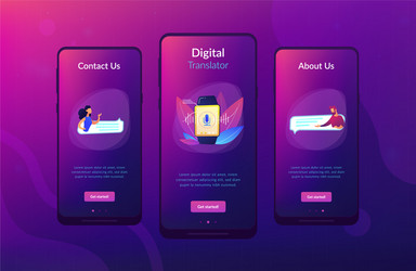 digital translator app interface template vector image