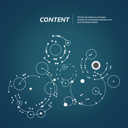 dots connecting circles background vector image