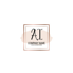minimalist handwritten ai initial logos with soft vector image