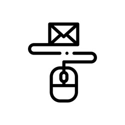 mouse icon thin linear style design isolated vector image