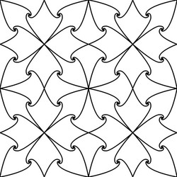 abstract seamless pattern monochrome linear vector image