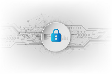 abstract security digital technology background vector image
