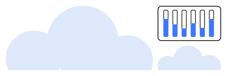 cloud computing concept with data analytics vector image