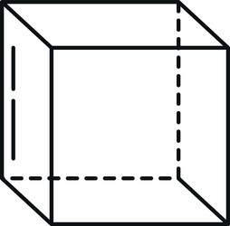 cube geometry perspective isometric line icon vector image