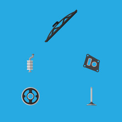 flat icon auto set of car segment windshield vector image