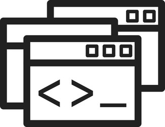 programming windows vector image