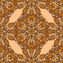 Seamless background with abstract ethnic pattern vector