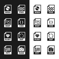 set css file document bmp wma png ruby and gif vector image