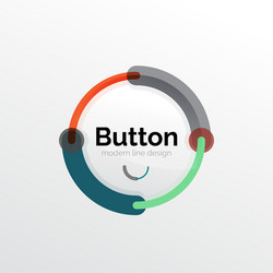 thin line design geometric button flat vector image
