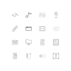 electrical linear thin icons set outlined simple vector image