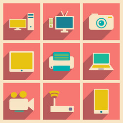 flat with shadow concept and mobile application vector image