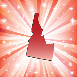 Idaho State Flag Red Stars Vector Image