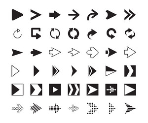 right arrows click next direction symbols digital vector