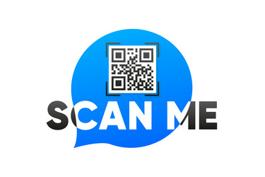 scan the qr code banner scanning vector image