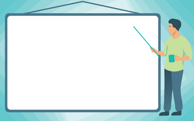 school instructor drawing pointing stick on empty vector image