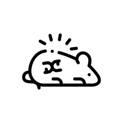 mouse icon thin linear style design isolated vector image