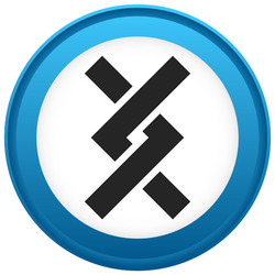 overlapping intersecting knotted lines icon vector image