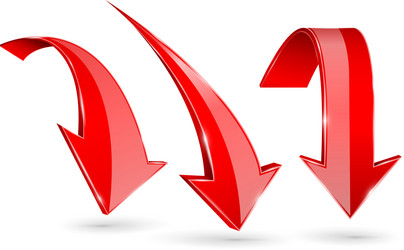 Heart down arrow Royalty Free Vector Image - VectorStock