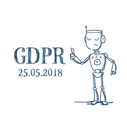 robot artificial intelligence general data vector image