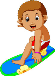 Cartoon surfer boy Royalty Free Vector Image - VectorStock
