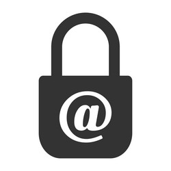 Mail lock setting icon design vector