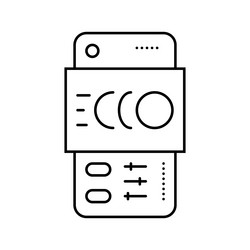 motion design ux ui line icon vector image
