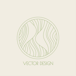 round logo with organic shapes vector