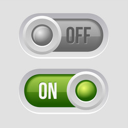 Toggle Switch Icons - On/Off vector image
