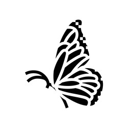 butterfly tattoo art vintage glyph icon vector