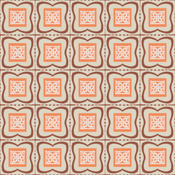 hand drawn retro block print seamless pattern vector image