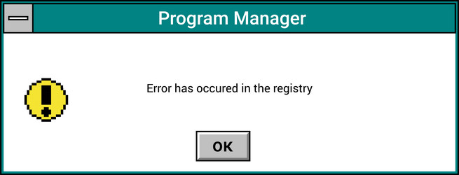 interface of application showing error message vector image
