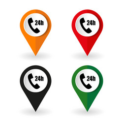 map marker with icon of a service vector