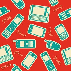 Mobile Device Pattern Background vector image