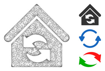 update building polygonal web mesh vector image