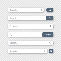 various search bar templates internet browser vector image
