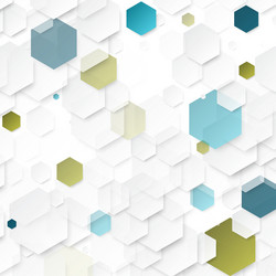 abstract geometric background with hexagons vector image